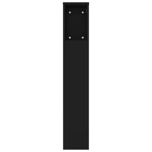 Schwarzes Kopfteil mit Ablagen 180 cm