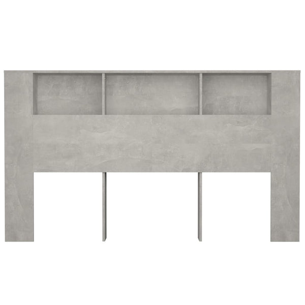 Kopfteil mit Ablagen Betongrau 180 cm