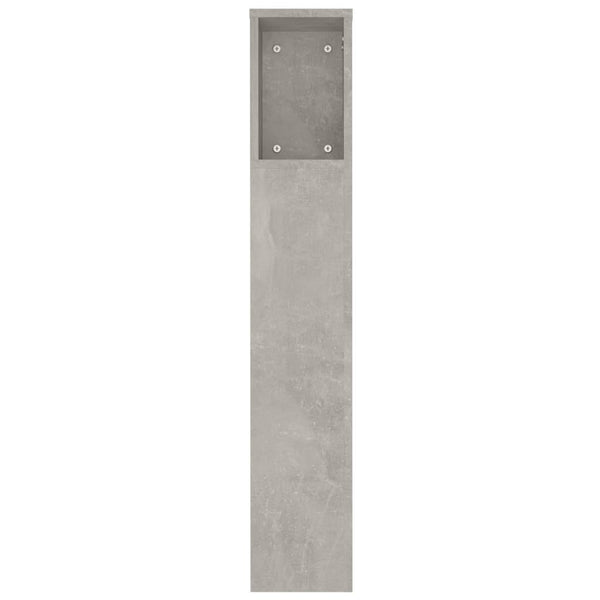 Kopfteil mit Ablagen Betongrau 180 cm