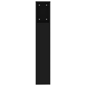 Schwarzes Kopfteil mit Ablagen 200 cm