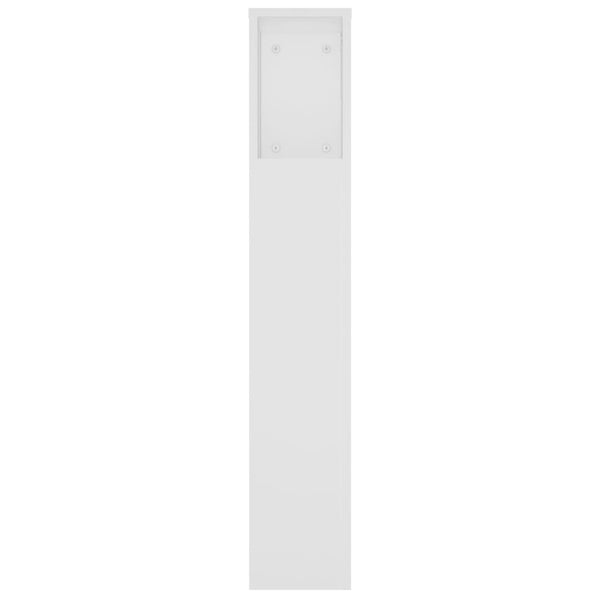 Weißes Kopfteil mit Ablagen 220 cm