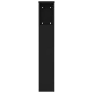 Schwarzes Kopfteil mit Ablagen 220 cm