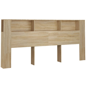 Kopfteil mit Ablagen Sonoma-Eiche 220 cm