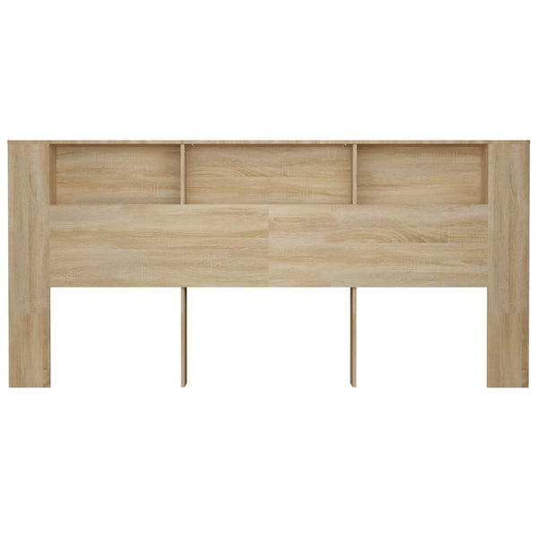Kopfteil mit Ablagen Sonoma-Eiche 220 cm