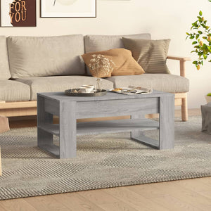 Grauer Couchtisch Sonoma, 102 cm