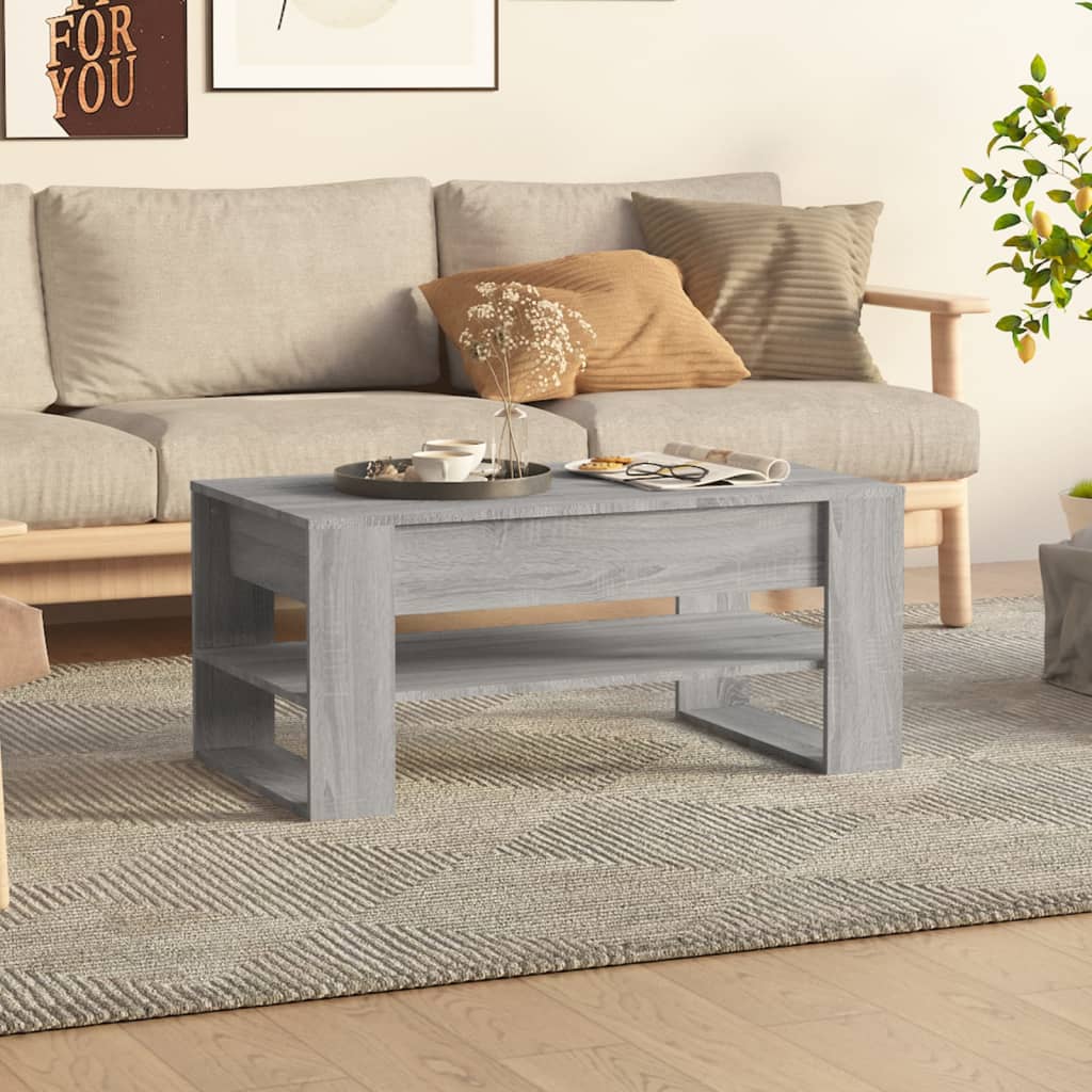 Grauer Couchtisch Sonoma, 102 cm
