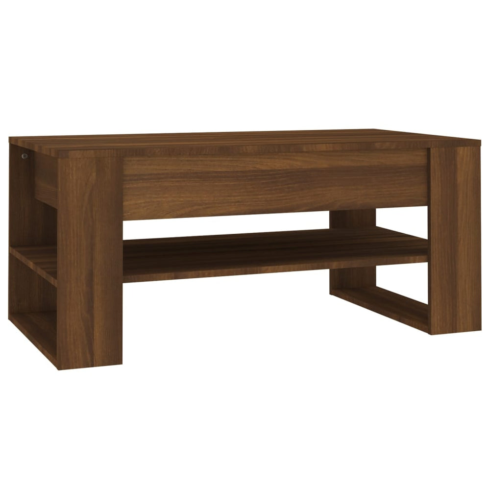 vidaXL Coffee Table Brown Oak-Effect 102x55x45 cm Engineered Wood
