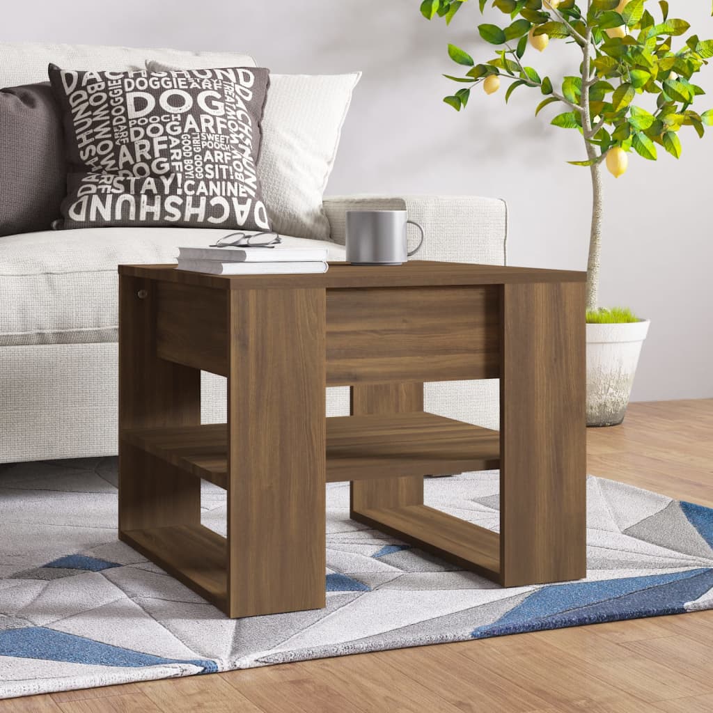 Couchtisch Braun Eichenoptik 55,5x55 cm