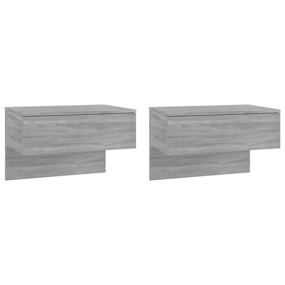 vidaXL Wall-Mounted Nightstands 2 pcs. Sonoma Grey