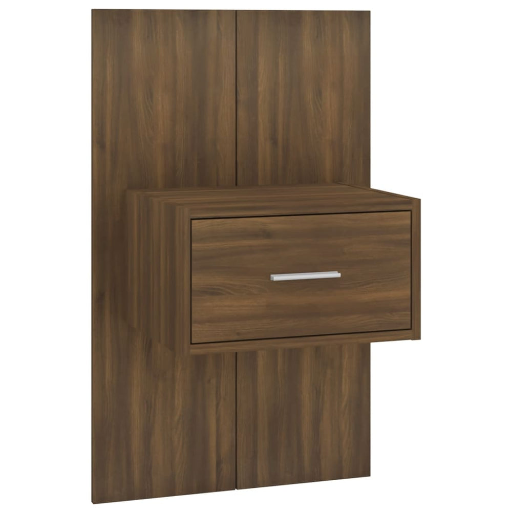 vidaXL Wall-Mounted Nightstand Brown Oak Look