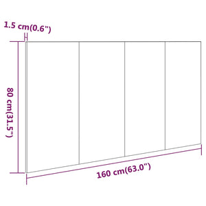Raucheiche Kopfteil 160 cm