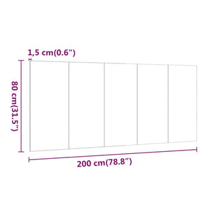 Graues Sonoma Kopfteil 200 cm