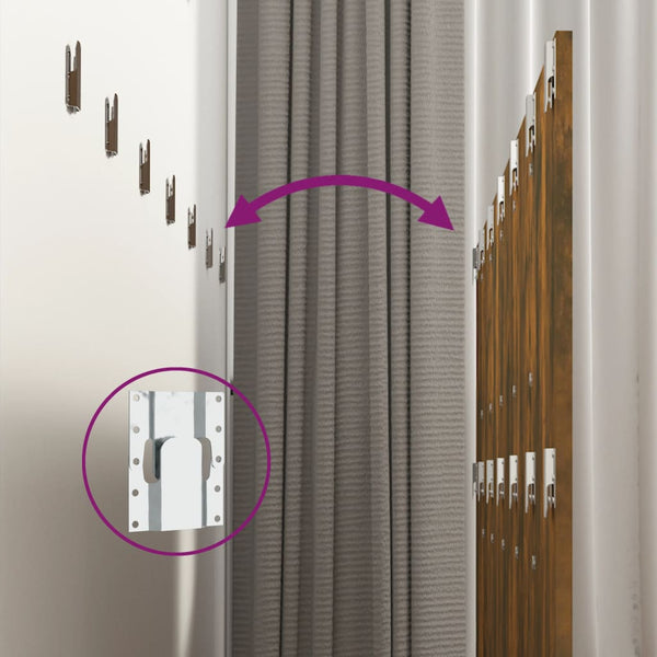 Wand Kopfteil Räuchereiche 240cm