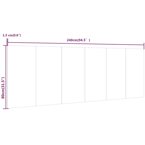 Wand Kopfteil Räuchereiche 240cm