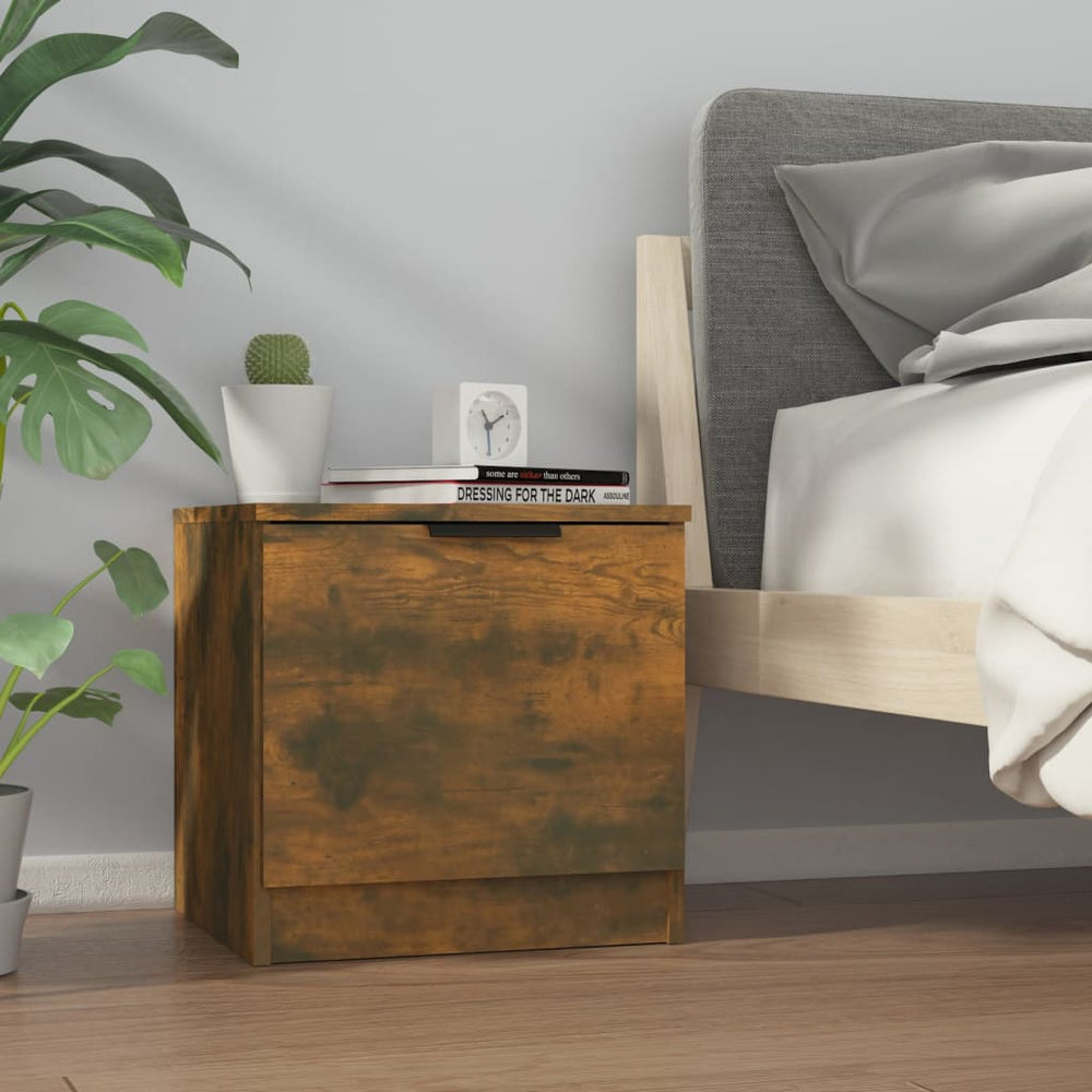vidaXL Nightstand Smoked Oak 40x39x40 cm