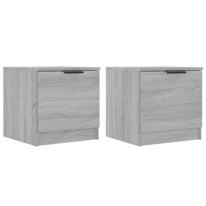 Nachttische 2er Set Grau Sonoma 40x40 cm