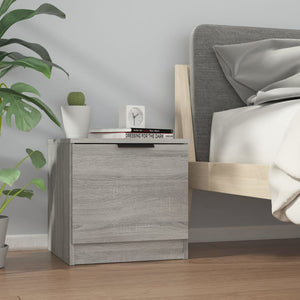 Nachttische 2er Set Grau Sonoma 40x40 cm