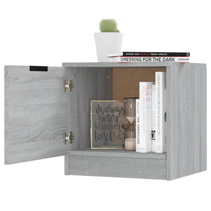Nachttische 2er Set Grau Sonoma 40x40 cm