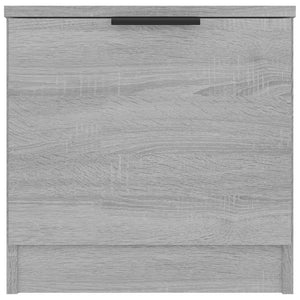 Nachttische 2er Set Grau Sonoma 40x40 cm