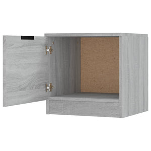 Nachttische 2er Set Grau Sonoma 40x40 cm