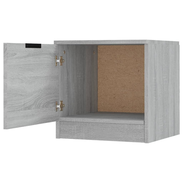 Nachttische 2er Set Grau Sonoma 40x40 cm