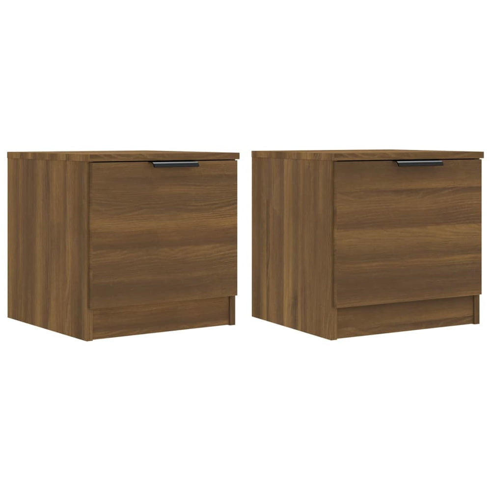 Nachttische 2er Set – Eichenoptik Braun 40x40cm