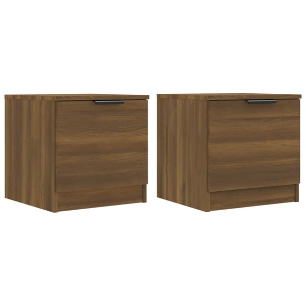 Nachttische 2er Set – Eichenoptik Braun 40x40cm