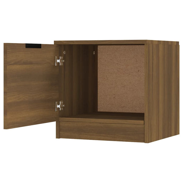 Nachttische 2er Set – Eichenoptik Braun 40x40cm