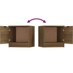 Nachttische 2er Set – Eichenoptik Braun 40x40cm