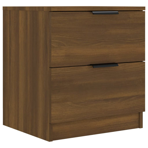 Nachttische 2er Set Braun Eichenoptik