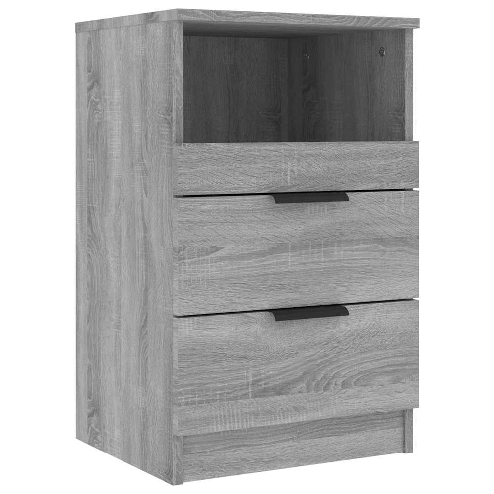 vidaXL Bedside Table Grey Sonoma Chipboard