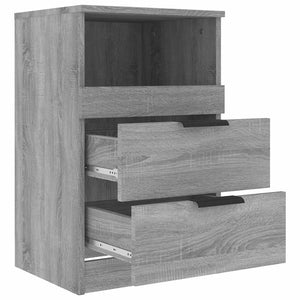 Grauer Nachttisch Sonoma Holz