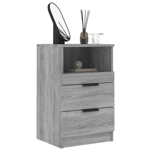 Grauer Nachttisch Sonoma Holz