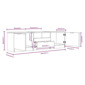 TV-Schrank Grau Sonoma 140 cm