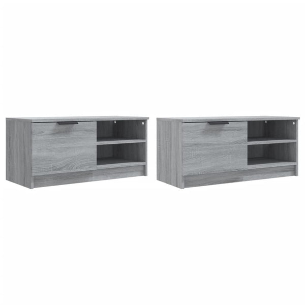 TV-Schränke Grau Sonoma 80 cm, 2er-Set