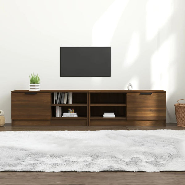 TV-Schränke 2er Set, Braun Eichenoptik
