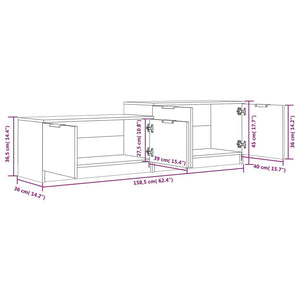 TV-Schrank Räuchereiche 158,5 cm