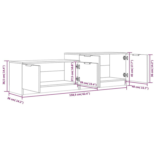 TV-Schrank Räuchereiche 158,5 cm