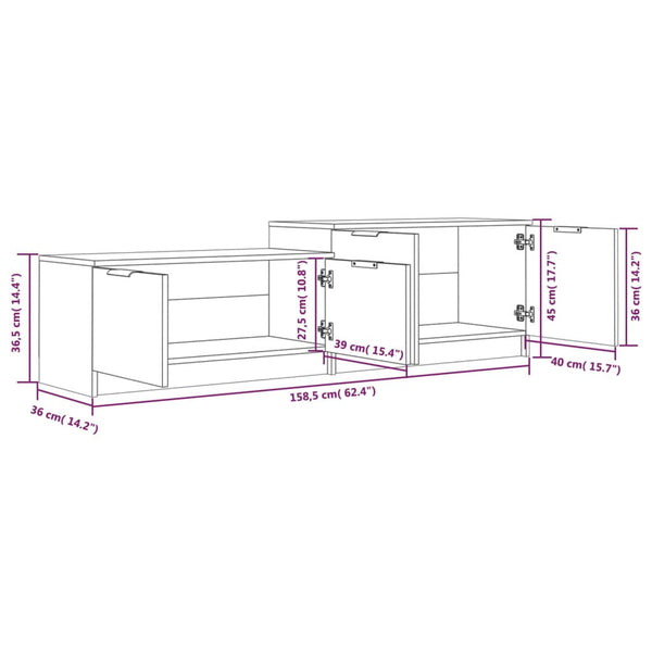 TV-Schrank Grau Sonoma 158,5 cm