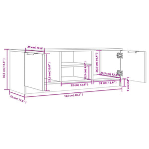 TV-Schrank Braun Eiche 102 cm