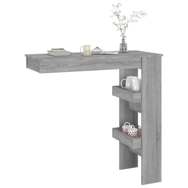 Wand-Bartisch Grau Sonoma 102 cm