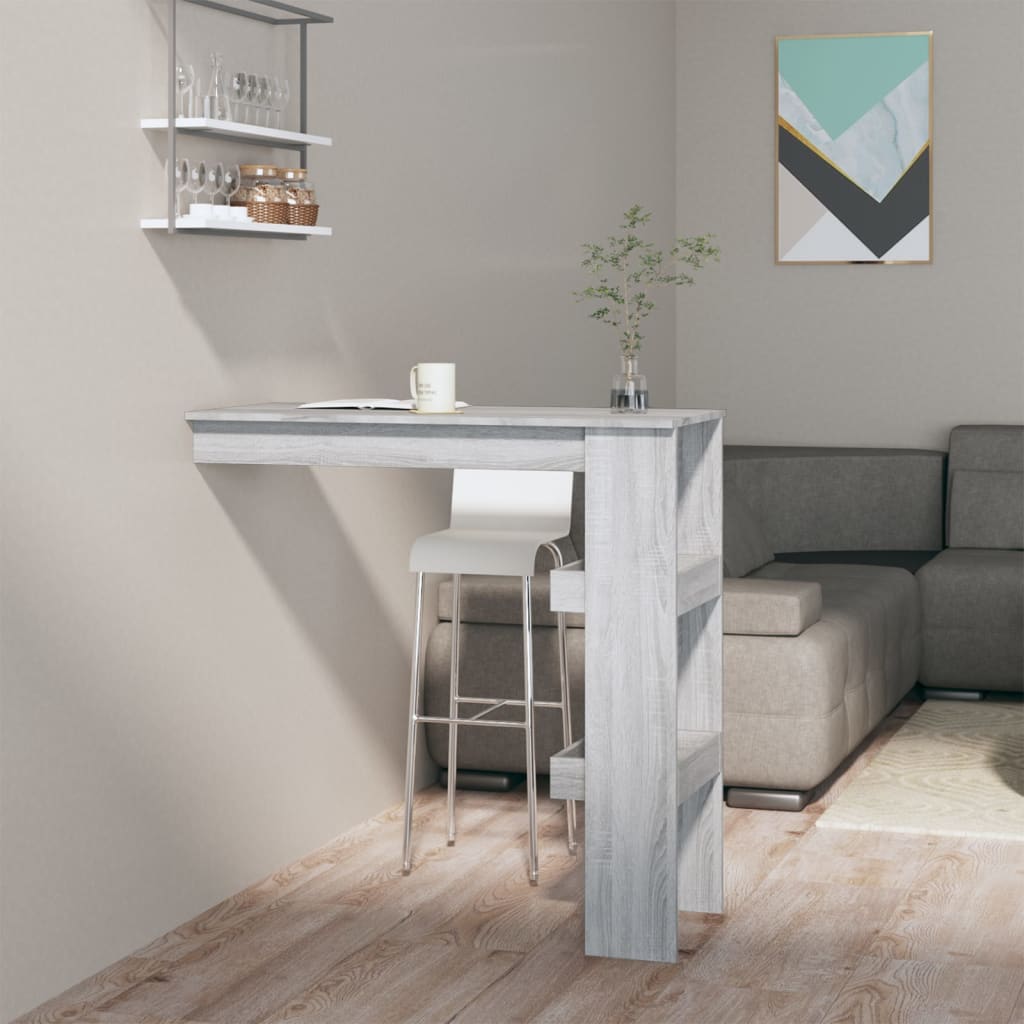 Wand-Bartisch Grau Sonoma 102 cm
