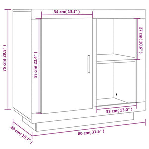Sideboard Grau Sonoma 80x40x75 cm