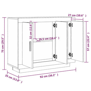 Sideboard Grau Sonoma 92x35x75 cm
