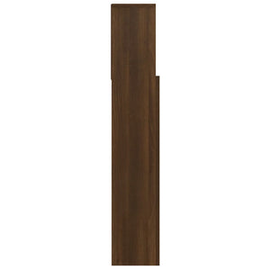Kopfteil mit Ablagen, Braun Eiche, 100 cm