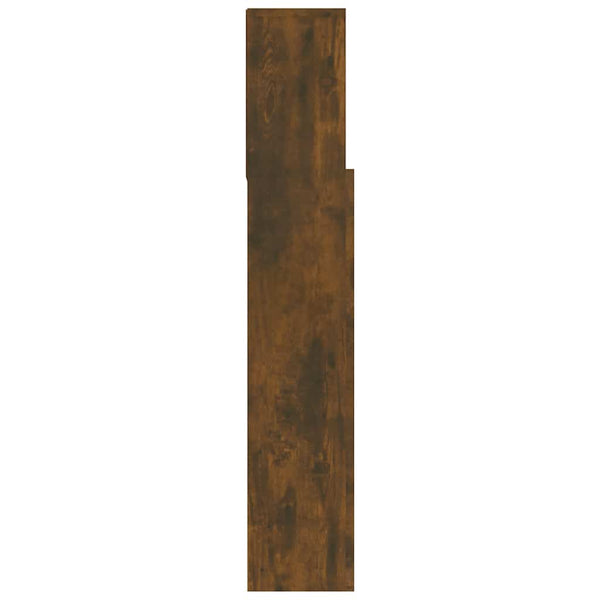 Kopfteil mit Ablagen Räuchereiche 120 cm