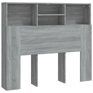 Kopfteil mit Ablagen Grau Sonoma 120 cm