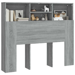 Kopfteil mit Ablagen Grau Sonoma 120 cm
