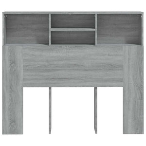 Kopfteil mit Ablagen Grau Sonoma 120 cm