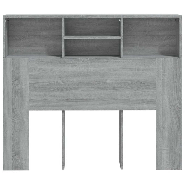 Kopfteil mit Ablagen Grau Sonoma 120 cm